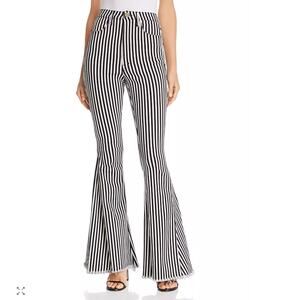 Show Me Your Mumu Berkeley Striped Flare Bellbottom Jeans Women's Size 29